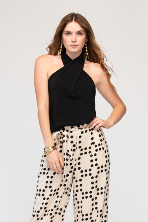 BLUSA HALTER SIN MANGAS