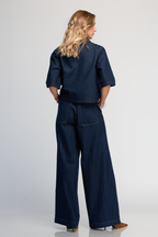 BLUSA MANGA CORTA DE MEZCLILLA