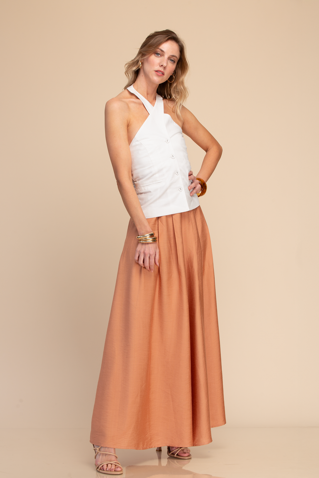 BLUSA HALTER CRUZADA