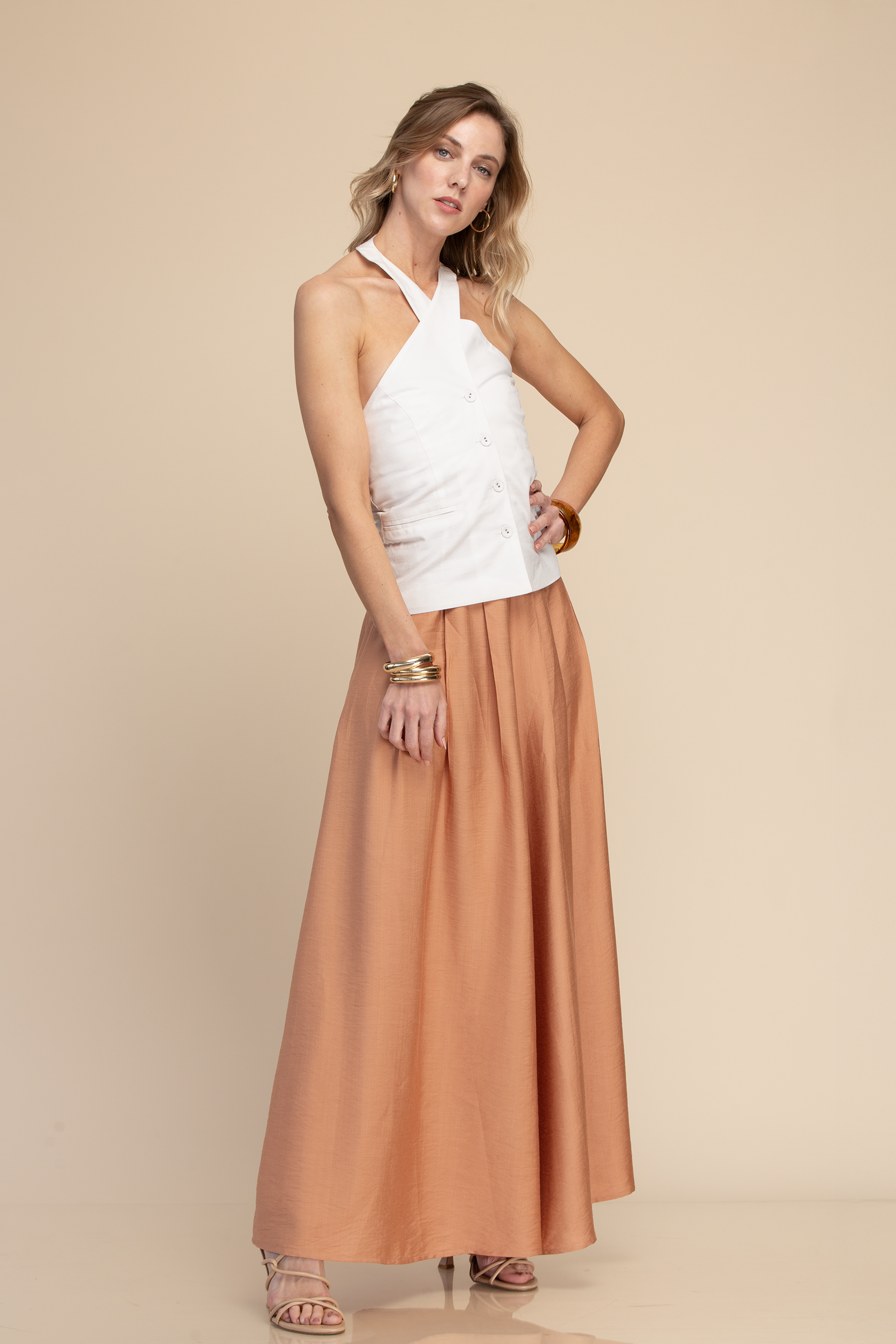 BLUSA HALTER CRUZADA