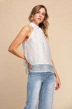 BLUSA DE AMARRE AL CUELLO