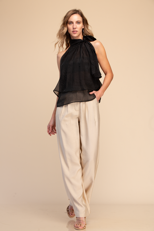 BLUSA DE AMARRE AL CUELLO