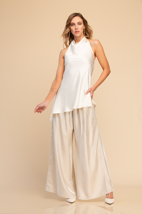 BLUSA HALTER ASIMETRICA