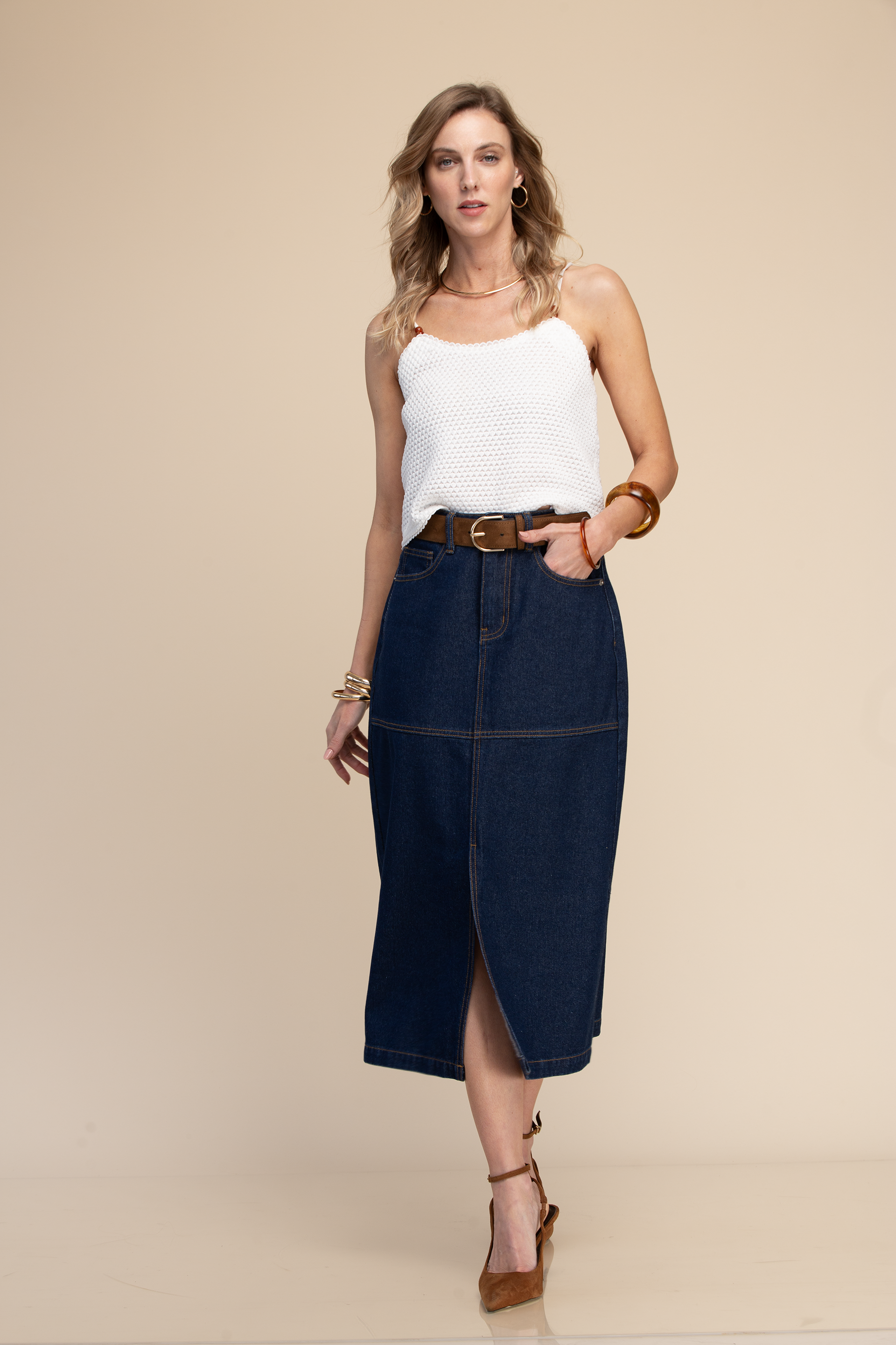 BLUSA DE TIRANTES TEJIDA