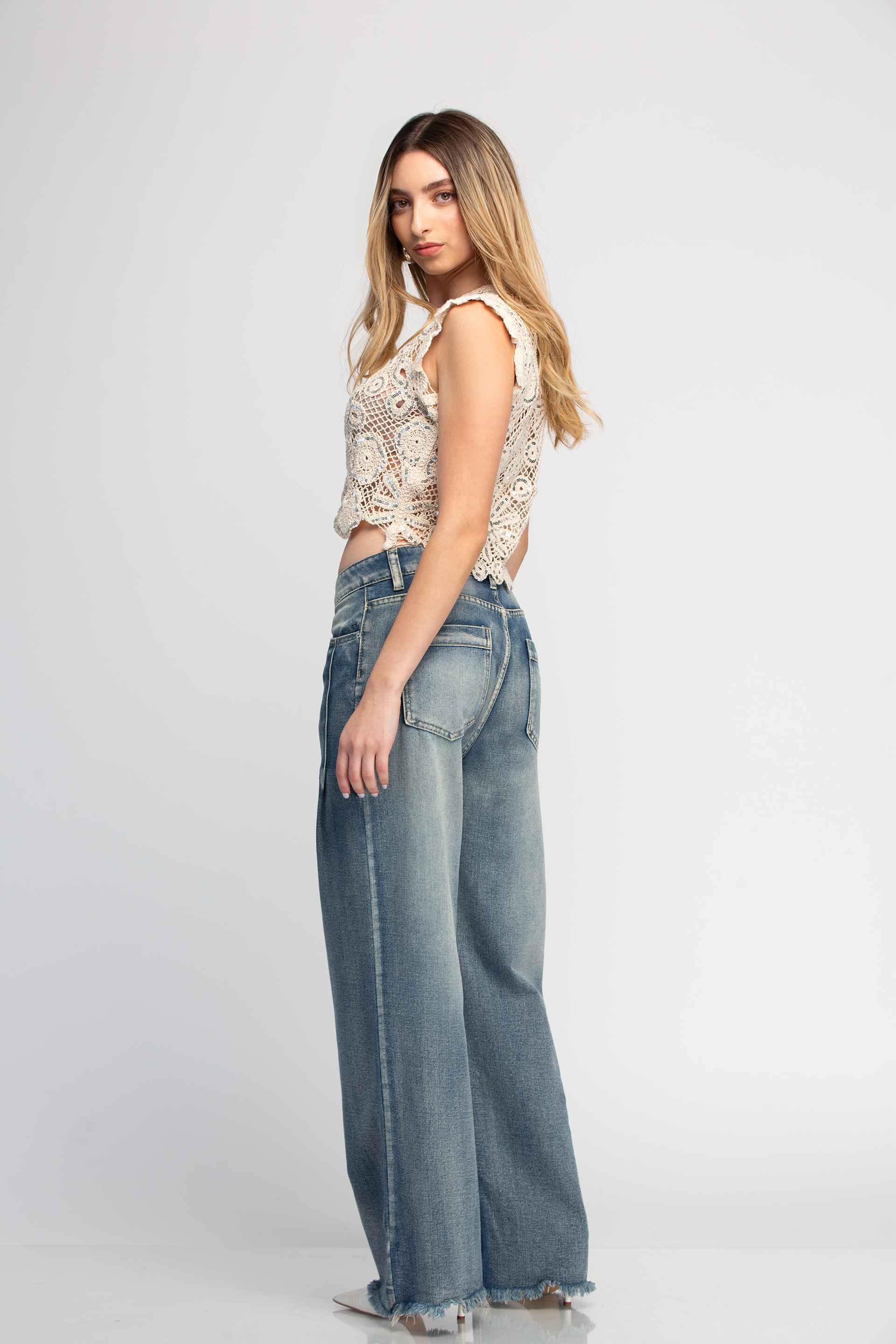 BLUSA MANGA CAP BORDADA