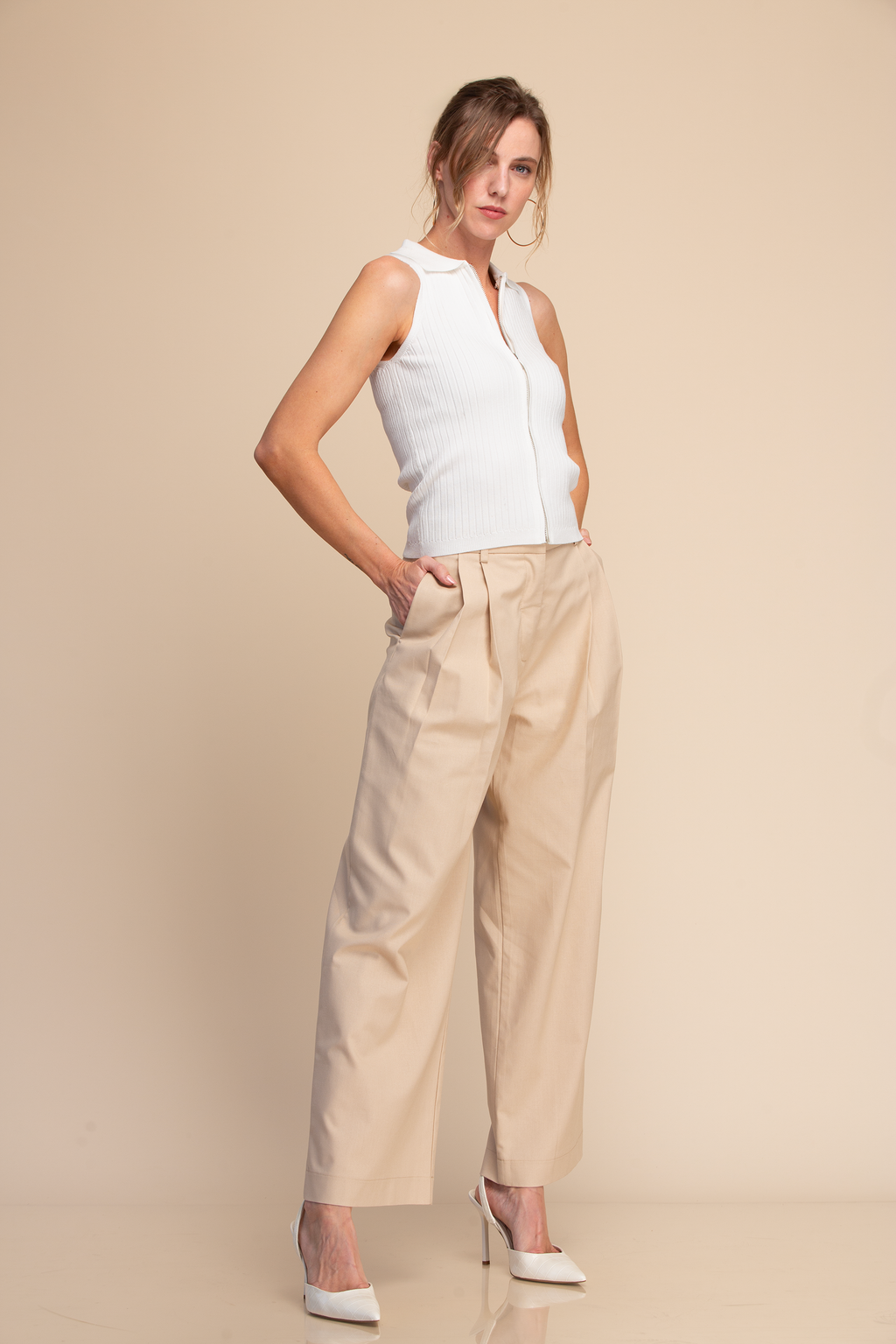 BLUSA TEJIDA CON CIERRE