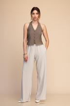 PANTALON CON RESORTE A RAYAS