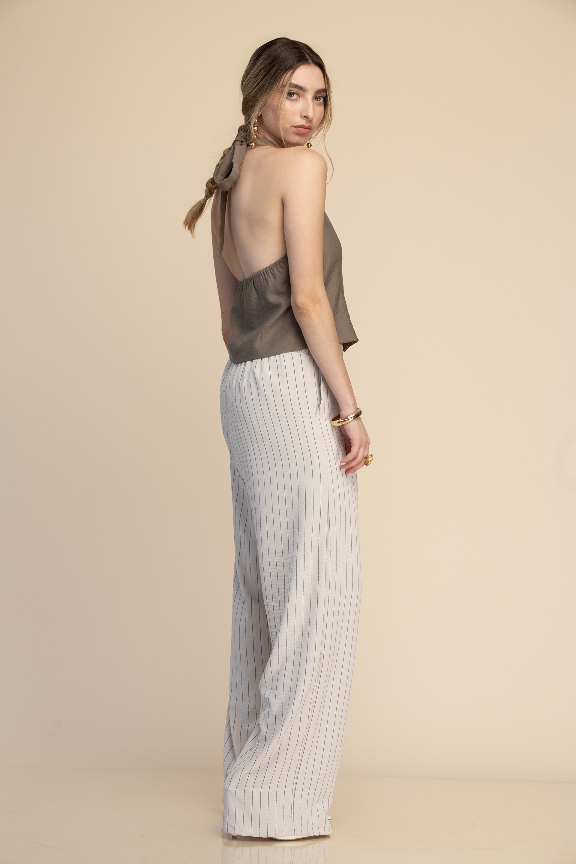 PANTALON CON RESORTE A RAYAS
