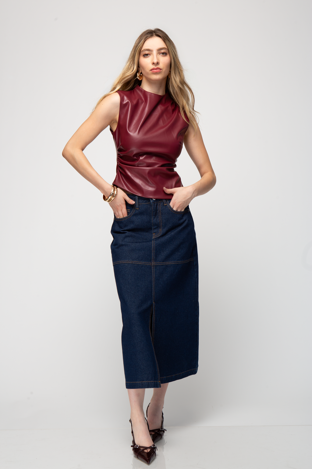 Falda Larga Mezclilla