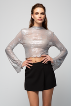 BLUSA CORTA MANGA LARGA