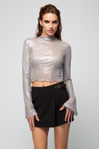 BLUSA CORTA MANGA LARGA