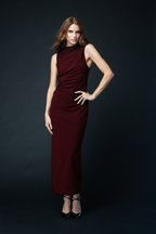 VESTIDO LARGO DRAPEADO