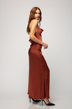 Vestido Largo De Satin