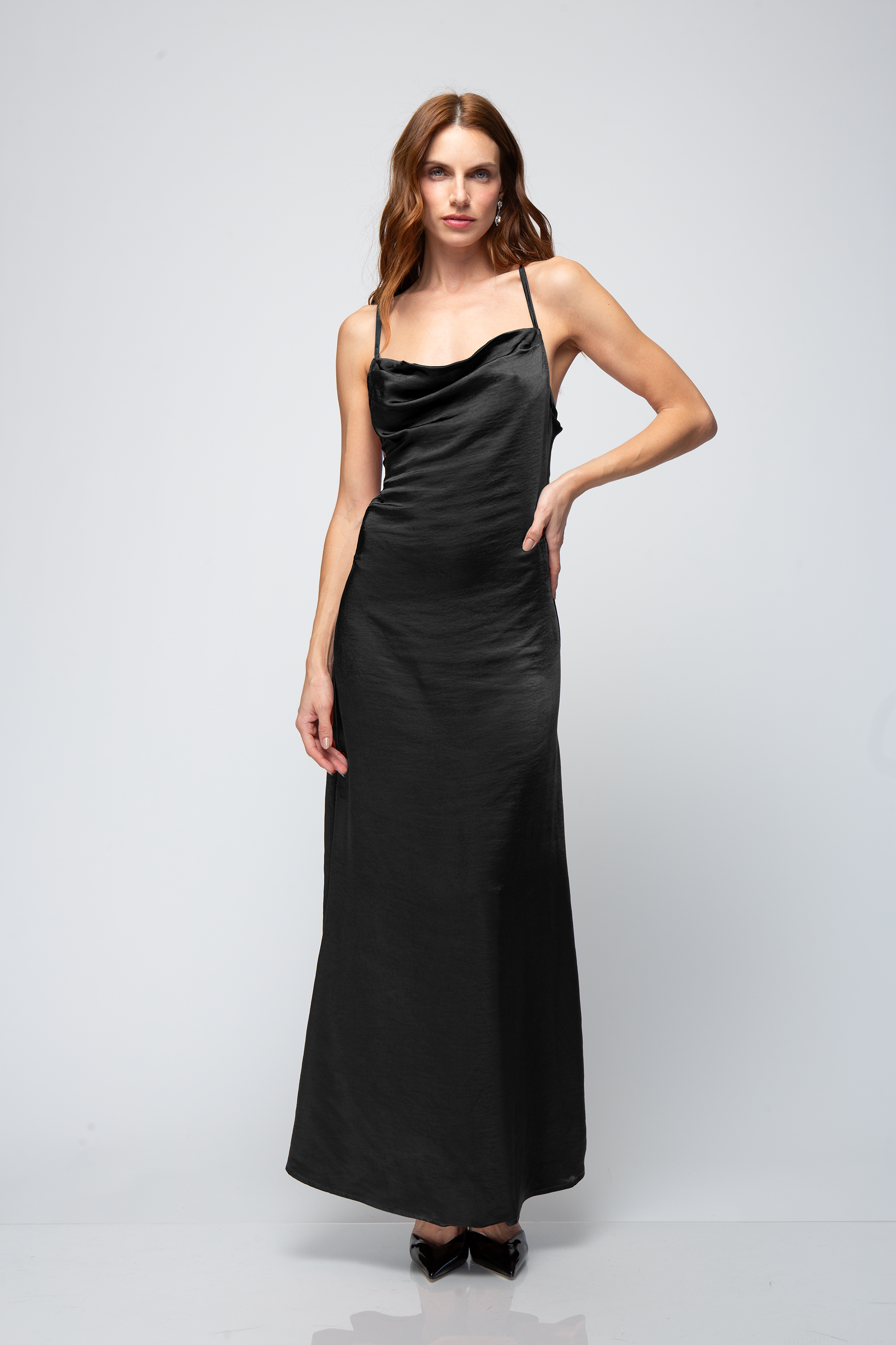 Vestido Largo De Satin