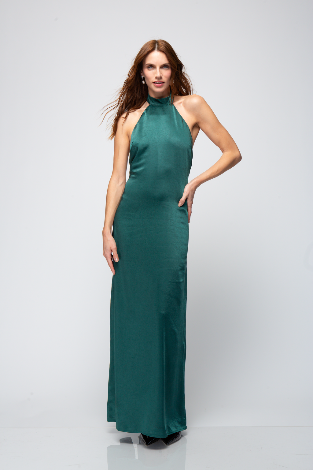 Vestido Halter De Satin