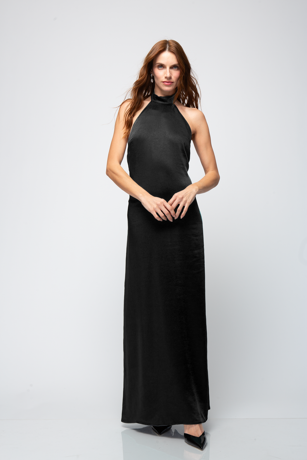 Vestido Halter De Satin