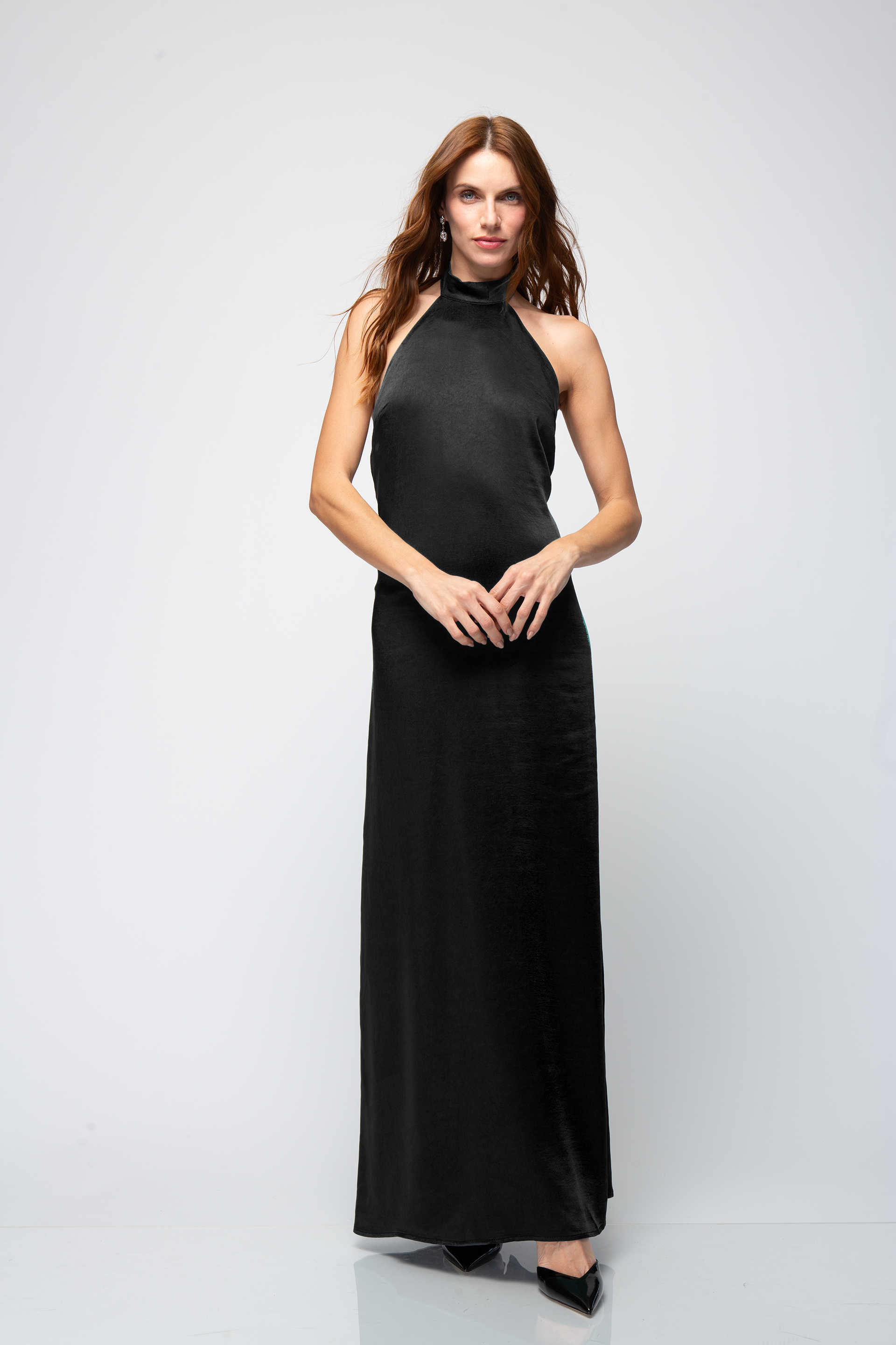 Vestido Halter De Satin