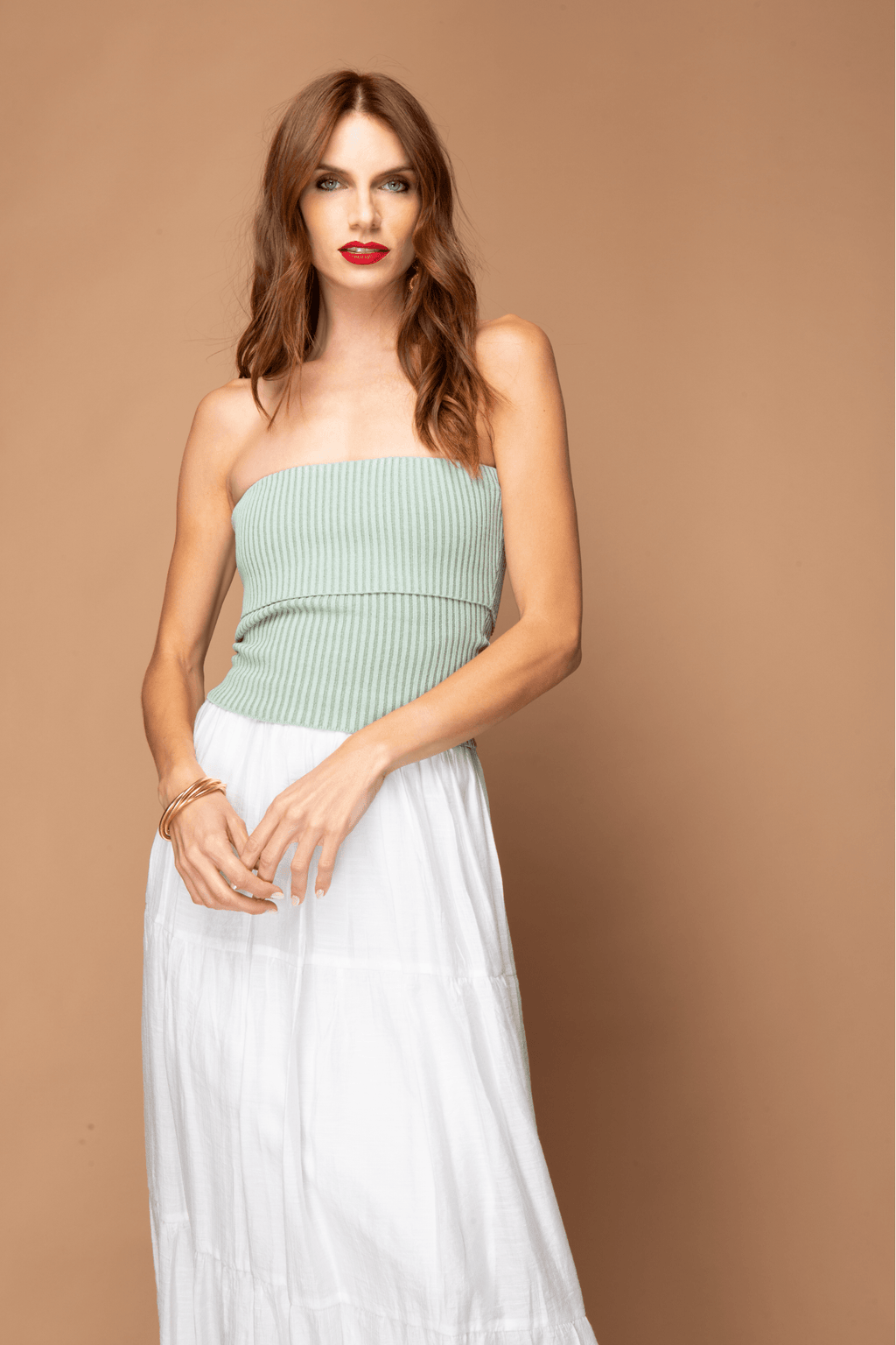 BLUSA TEJIDA STRAPLESS