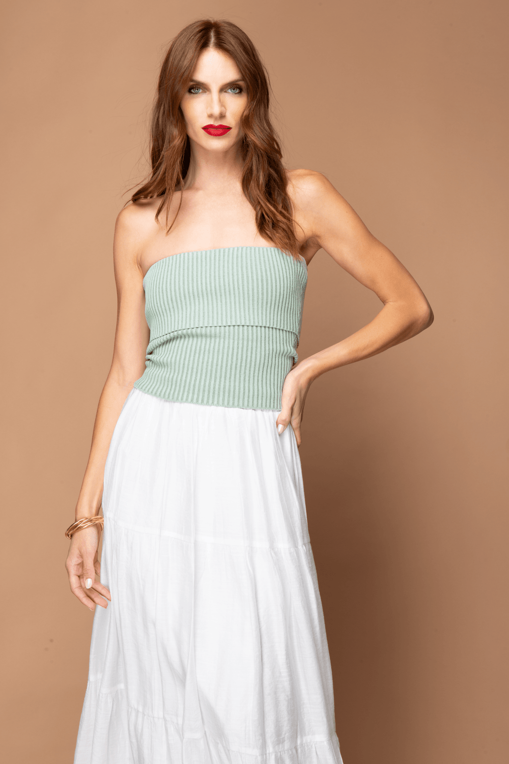 BLUSA TEJIDA STRAPLESS
