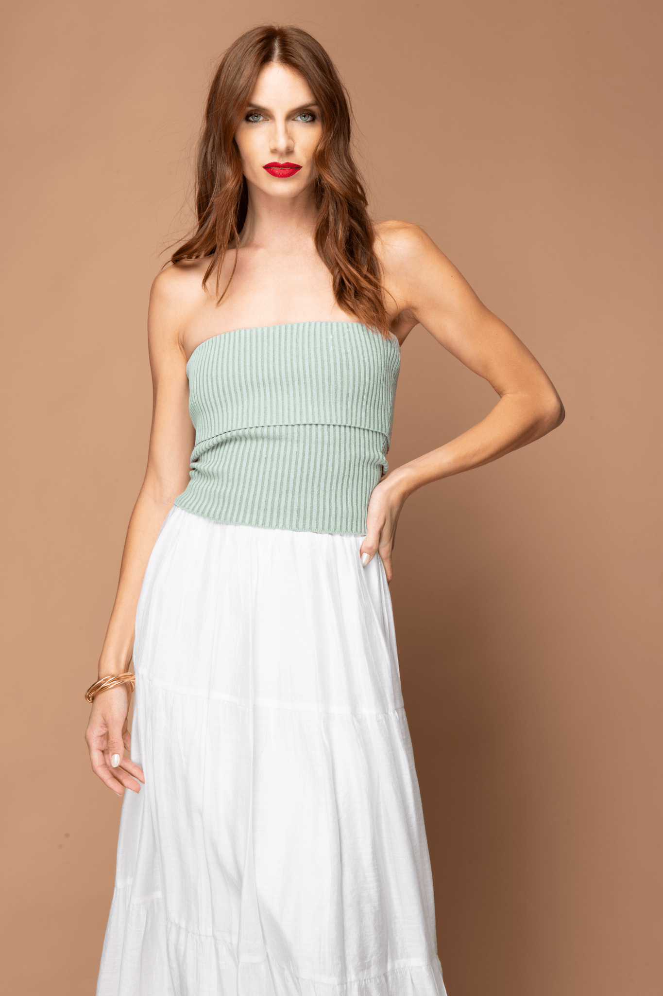 BLUSA TEJIDA STRAPLESS